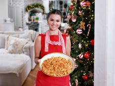 Host Selena Gomez and the "Cavatelli with Spicy Lobster Sauce", as seen on Selena + Chef: Home for the Holidays, Season 5.
