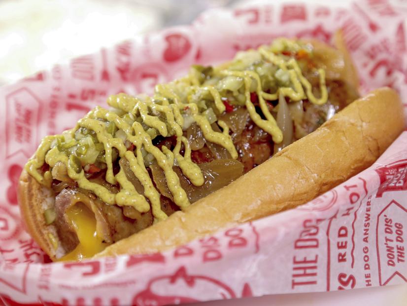 Chili Cheese Coney, as served by JJ’s Red Hots, located in Charlotte, North Carolina, as seen on Food Network’s Triple-D Nation, Season 5