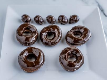 Close-up of Chocolatey Biscuit Donuts