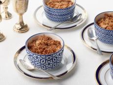 Inspired by the flavors of classic Ashkenazi charoset, these dairy-free mini apple crumbles have a delicious cinnamon-and-walnut crumble topping. They’re served in small ramekins for individual portions and are a delicious ending to a Passover, Rosh Hashanah or other holiday meal. The recipe makes four servings, but feel free to use slightly smaller ramekins to serve six (just bake them a few minutes less).