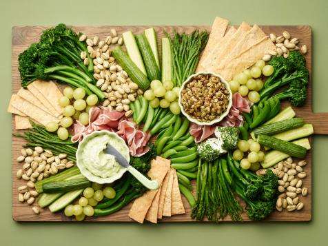 Spring Green Charcuterie Board