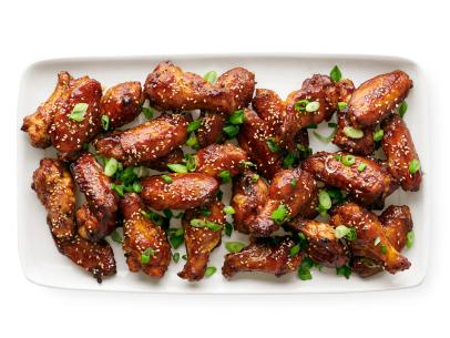 Air-Fryer Hoisin Wings. Air-fryer snack\, Super Bowl Sunday\, Super Bowl party\, game day food.
