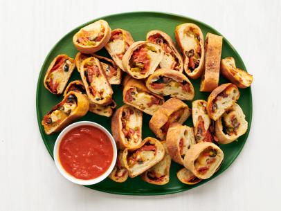 Air-Fryer Pizza Rolls. Air-fryer snack\, Super Bowl Sunday\, Super Bowl party\, game day food.