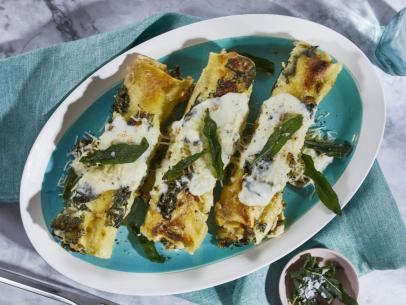 Mary Berg's Pumpkin Walnut Cannelloni, as seen on Mary Makes it Easy S3