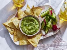 Round out your snackle box with Edamame Dip and home baked tortilla chips.