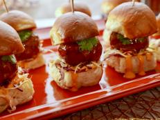 These meatballs stuff the flavors of Cantonese-style BBQ pork in an easier to eat and make application. They&rsquo;re sweet, sticky and totally addictive. The sliders are built with crunchy slaw and sriracha mayo on potato bread. Molly loves everything about these &ndash; especially the fact that they fit right in your hand.