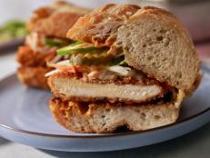Banh mi sandwiches are Molly&rsquo;s FAVE because the flavor and texture combinations are a &ldquo;raging party.&rdquo; These Vietnamese sandwiches are traditionally made with pork roll and p&acirc;t&eacute;, but the fried chicken gives these the hardiness her hard-working farmer needs during wheat harvest.