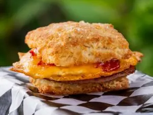 Co-Host Tiffani Faison’s Taylor Ham Egg and Cheese, Mission as seen on Best Bite in Town, Season 1.