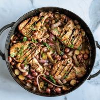 Close-up of Apple Cider Pork Chops
