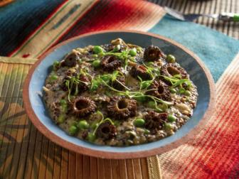 Antonia Lofaso’s Quinoa Risotto with Mushrooms & Peas, as seen on Guy's Ranch Kitchen.