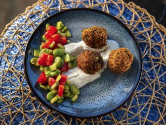 Jonathan Sawyer’s Crispy Falafel Verde, as seen on Guy's Ranch Kitchen.