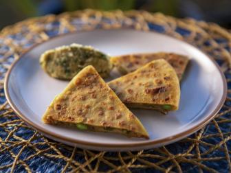 Maneet Chauhan’s Whole Wheat & Sorghum Aloo Paratha, as seen on Guy's Ranch Kitchen.