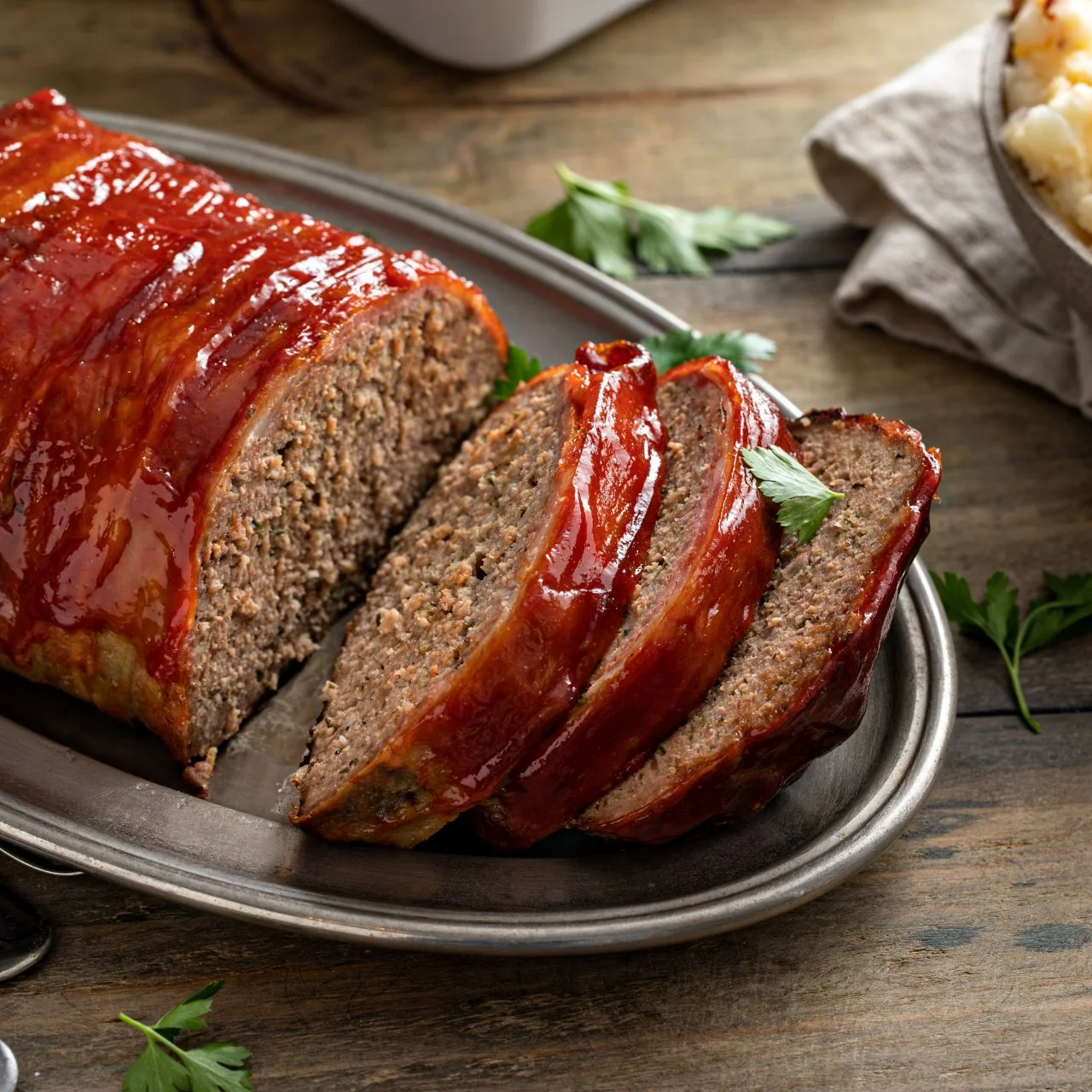 Meatloaf with a Glaze Using Bloody Mary Mix | Food Network