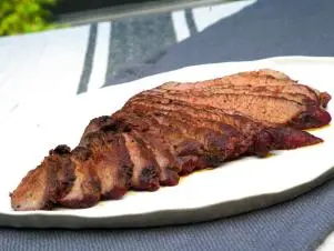 Smoked Tri Tip, as seen on Food Network's Symon's Dinners Cooking Out, Season 5.