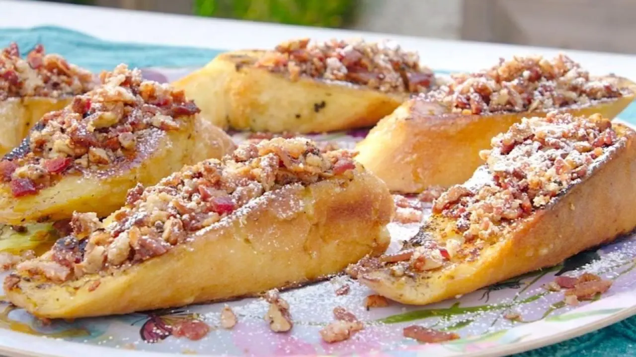 World's Greatest French Toast with Praline Bacon Crumble