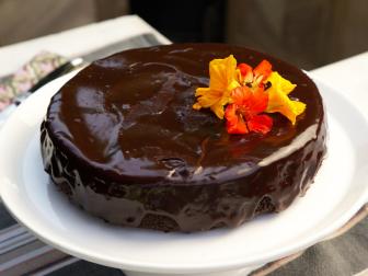 Double Chocolate Cheesecake, as seen on Food Network's Symon's Dinners Cooking Out, Season 5.