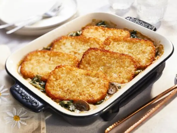 Creamed Spinach and Mushroom Casserole Recipe | Food Network