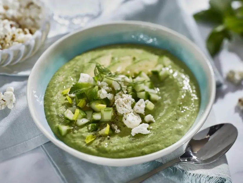 Mary Berg's Green Gaspacho Soup, as seen on Mary Makes it Easy S3