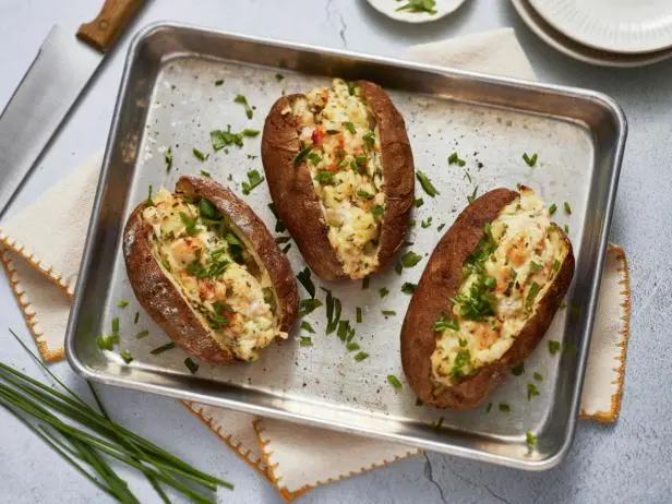 Shrimp Scampi Stuffed Potatoes Recipe Food Network 5995