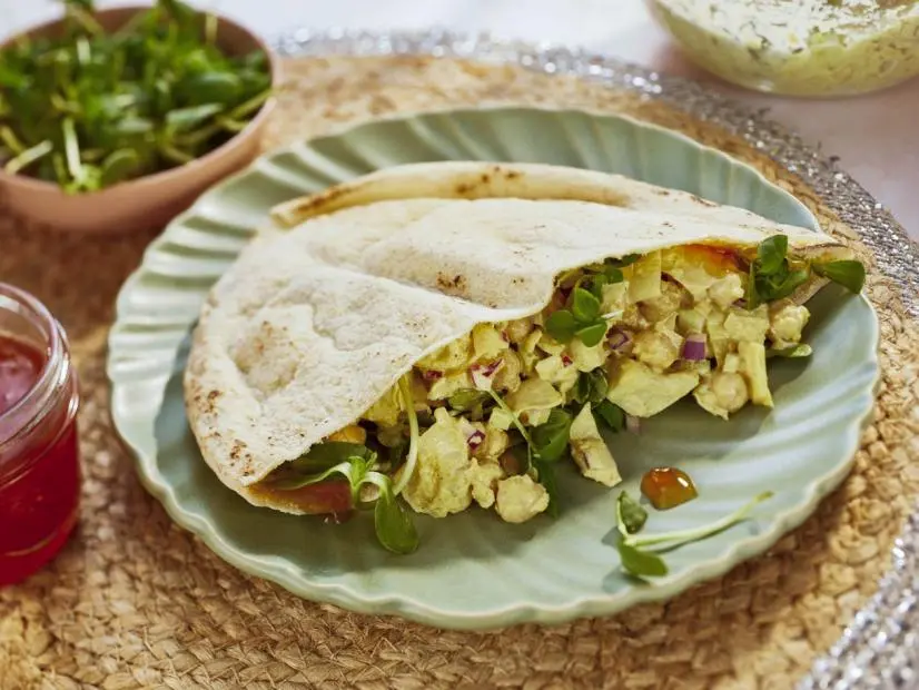 Mary Berg's Curry Chick Pea Pita, as seen on Mary Makes it Easy S3
