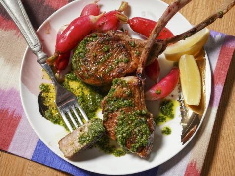 Grilled Lamb Chops with a Vibrant Green Salsa Verde