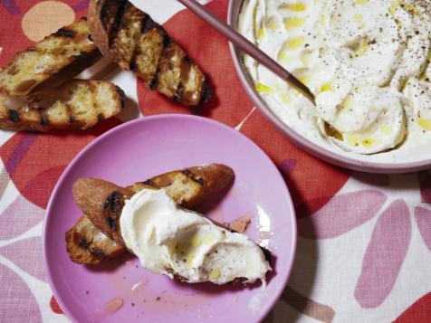 Sunny's Easy and Bright Whipped Ricotta with Charred Rosemary Bread