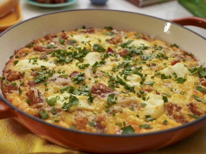 Beauty shot of Molly Yeh's Ham Frit-Tot-Ta, as seen on Girl Meets Farm Season 14