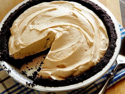 Ree Drummond's Chocolate Peanut Butter Pie from Replacements, as seen on The Pioneer Woman, Season 3.