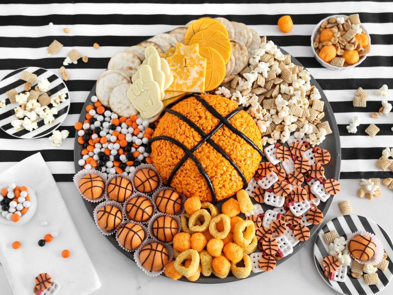 Make this fun snack board to eat while watching the game.