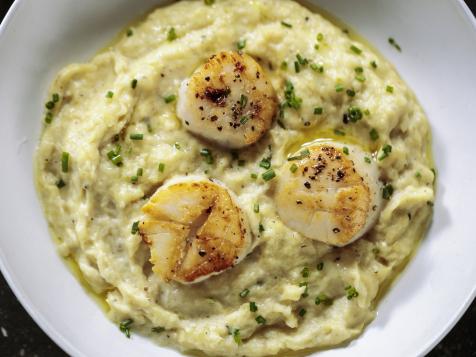 Seared Scallops & Potato Celery Root Purée