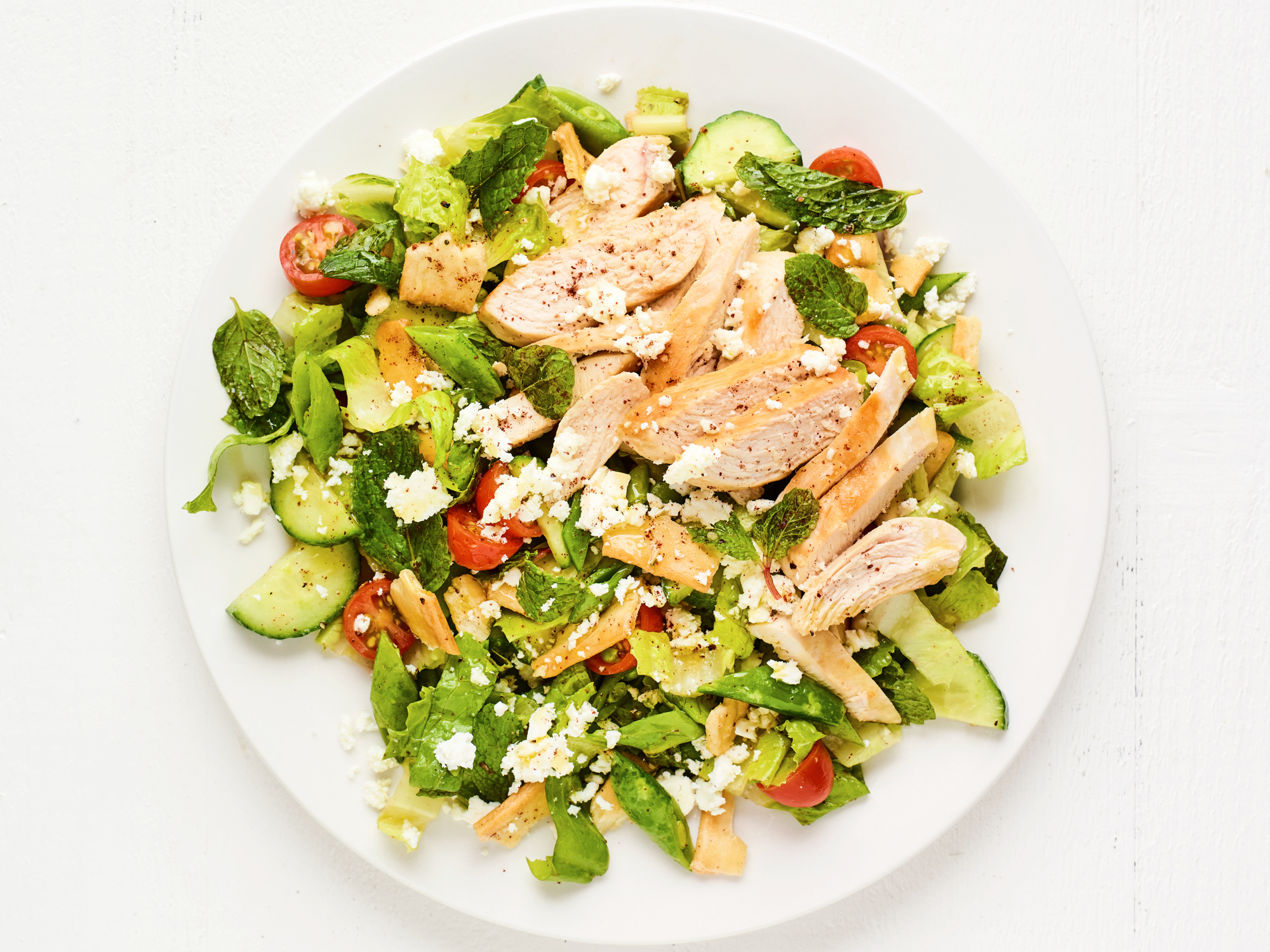 Chicken with Spring Fattoush Recipe - Chef's Resource Recipes