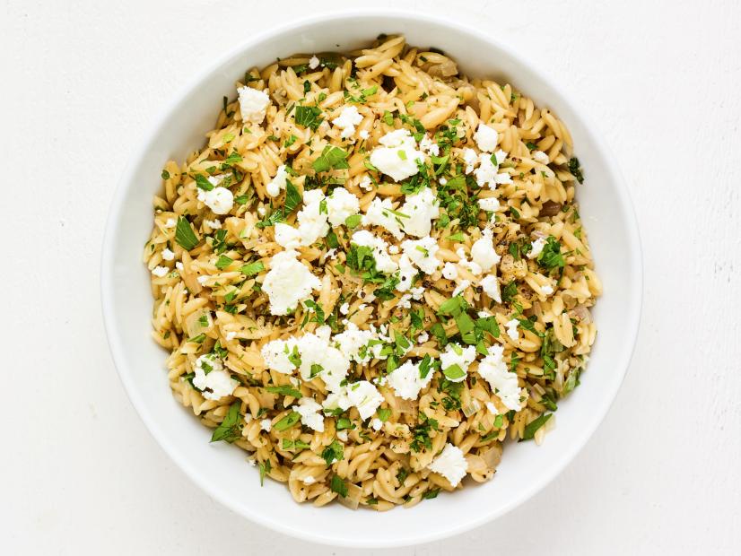 Orzo Pilaf with Goat Cheese.