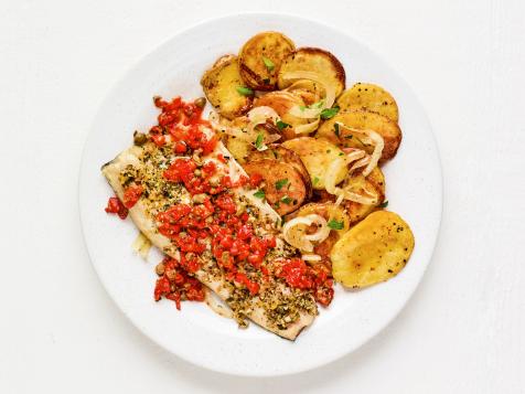 Sheet Pan Fish With Lemon Potatoes