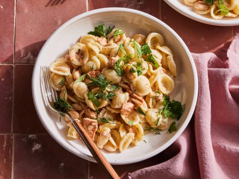 Orecchiette with Canned Salmon