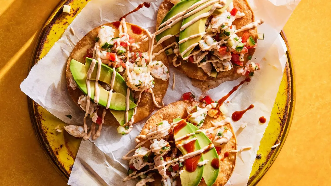 Tostadas de Ceviche de Camaron