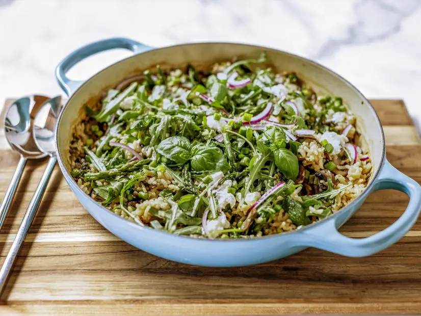 Mushrooms and Asparagus Oven Risotto Recipe Ree Drummond Food Network
