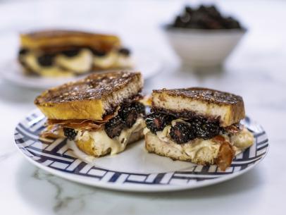 Close-up of Blackberry Brie Grilled Cheese, as seen on The Pioneer Woman Season 36