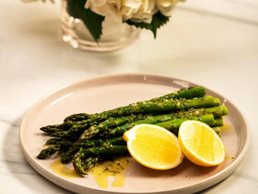 Smashed Potatoes and Sautéed Asparagus with Meyer Lemon Vinaigrette Recipe Gordon Ramsay
