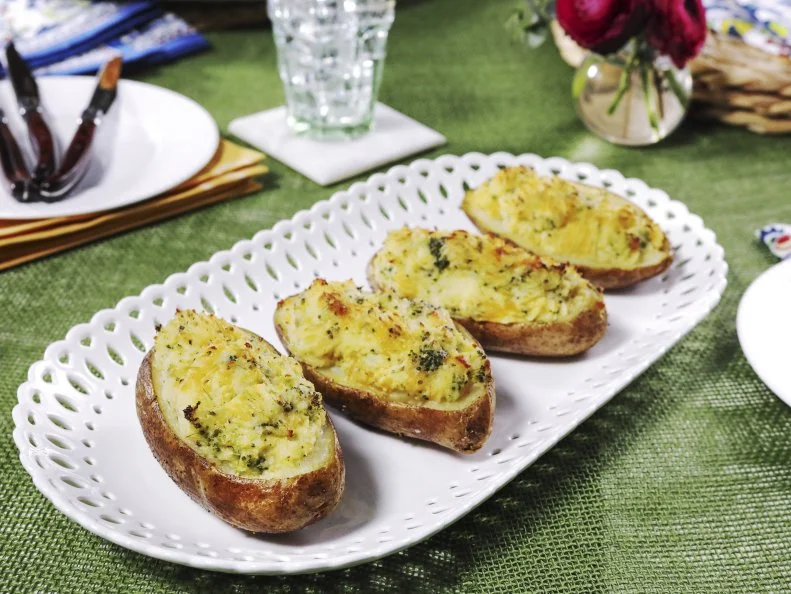 Kardea Brown's Broccoli and Cheese Twice Baked Potatoes.