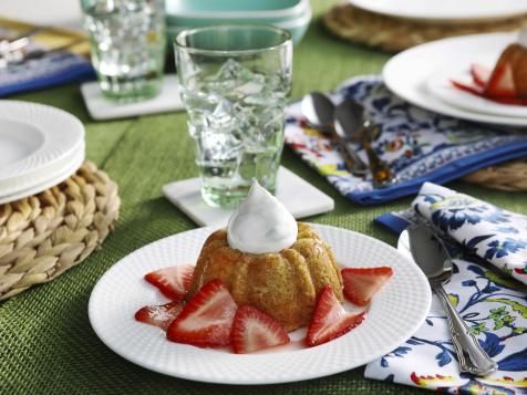 Buttercake with Macerated Strawberries and a Butter Soak