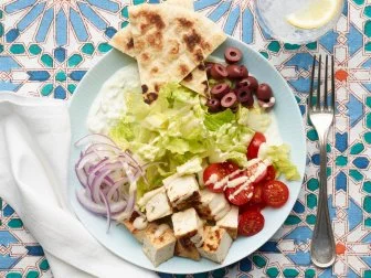 Food Network Kitchen’s Tofu Tzatziki Bowls as seen on Food Network.