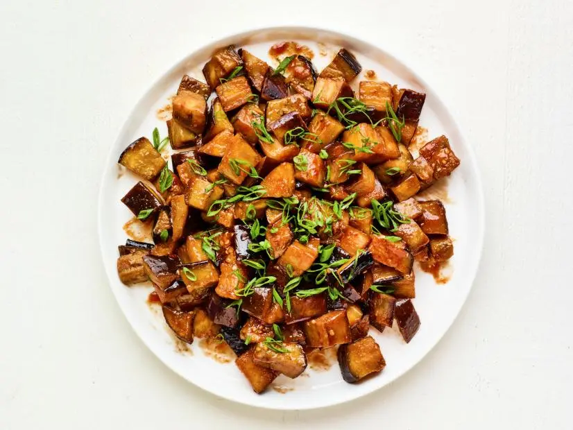 EGGPLANT WITH BARBECUE SAUCE.