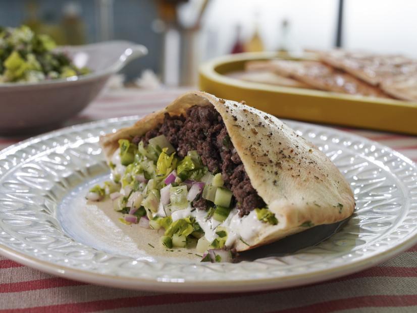 Geoffrey Zakarian's Greek Pita Sandwiches Beauty, as seen on The Kitchen, Season 37.
