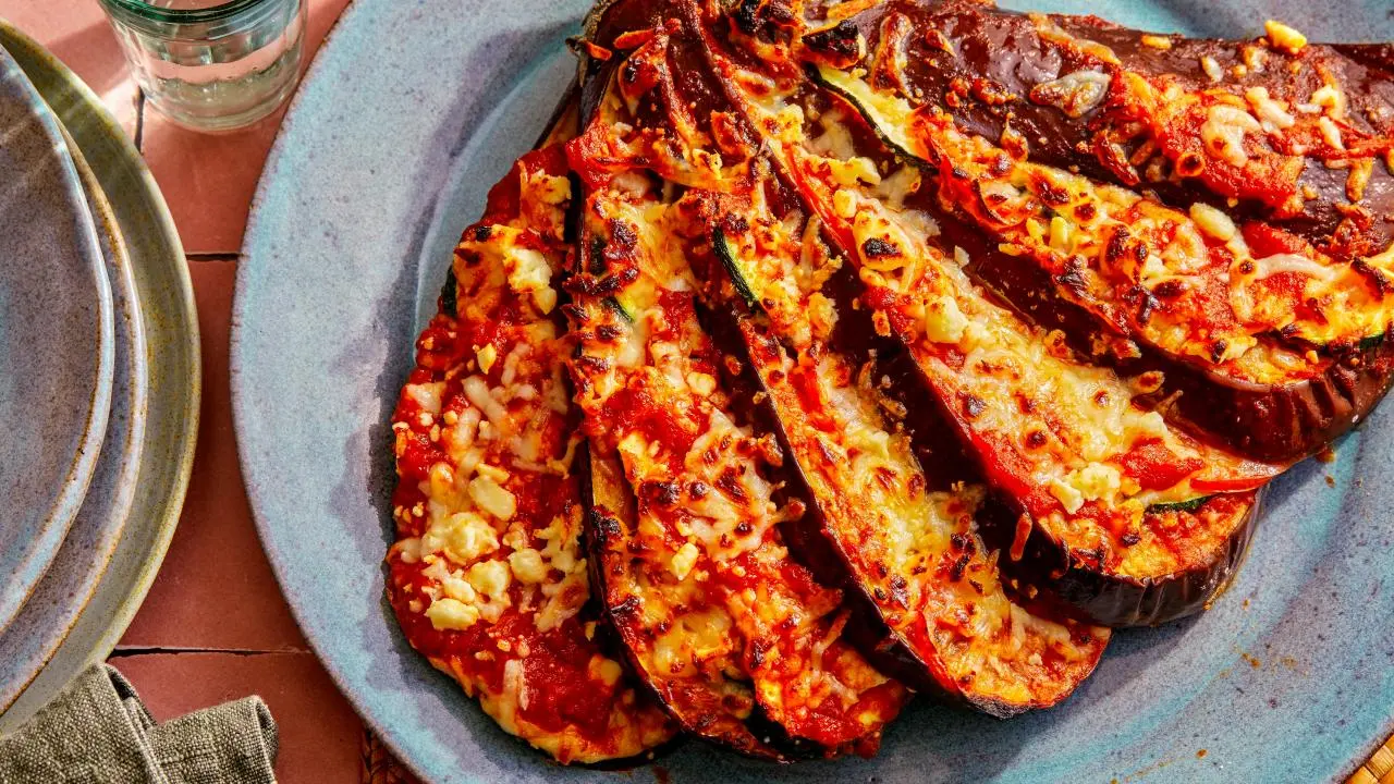 Hasselback Greek Eggplant