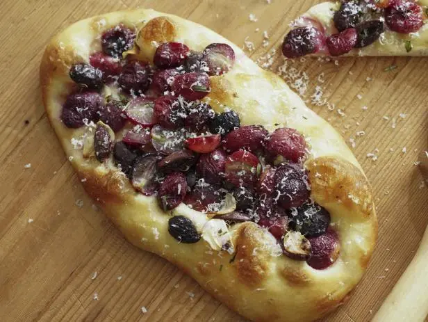 Grape And Olive Flatbread Recipe - Chef's Resource Recipes