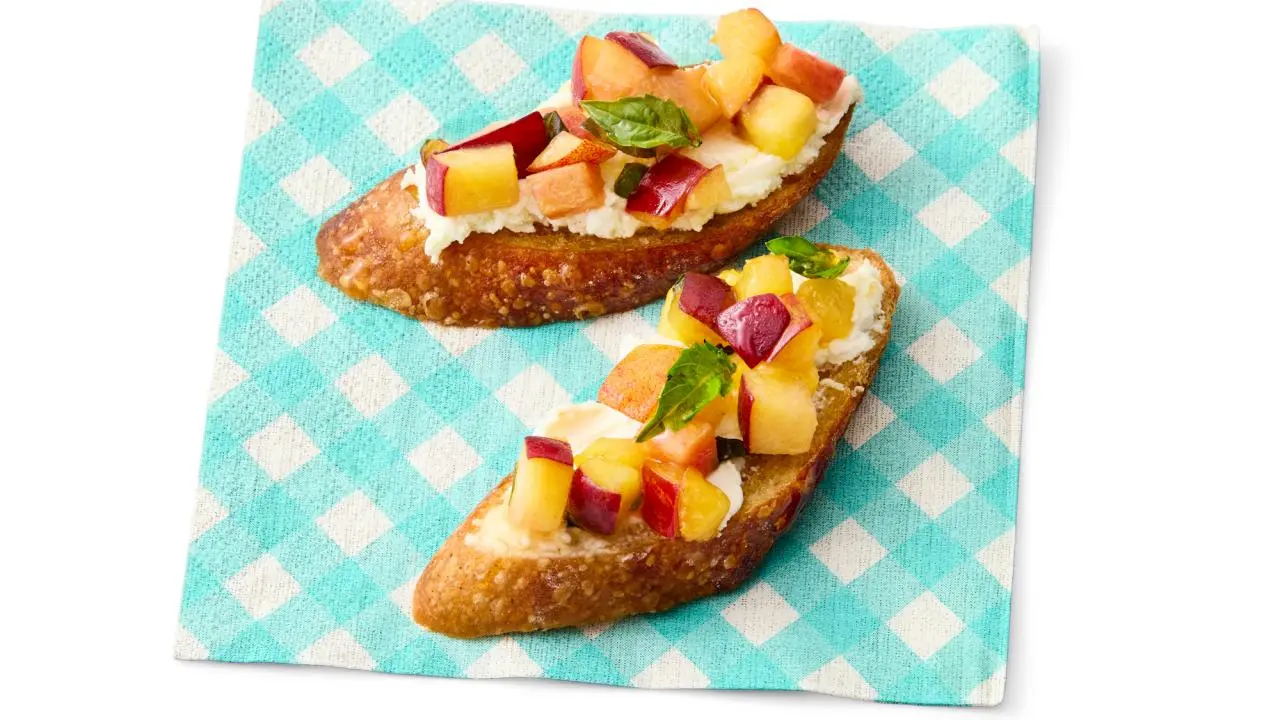 Peach Bruschetta Recipe | Jeff Mauro | Food Network