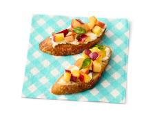 &ldquo;Peaches are such a pleasant surprise on bruschetta. I love using them in a savory way.&rdquo;