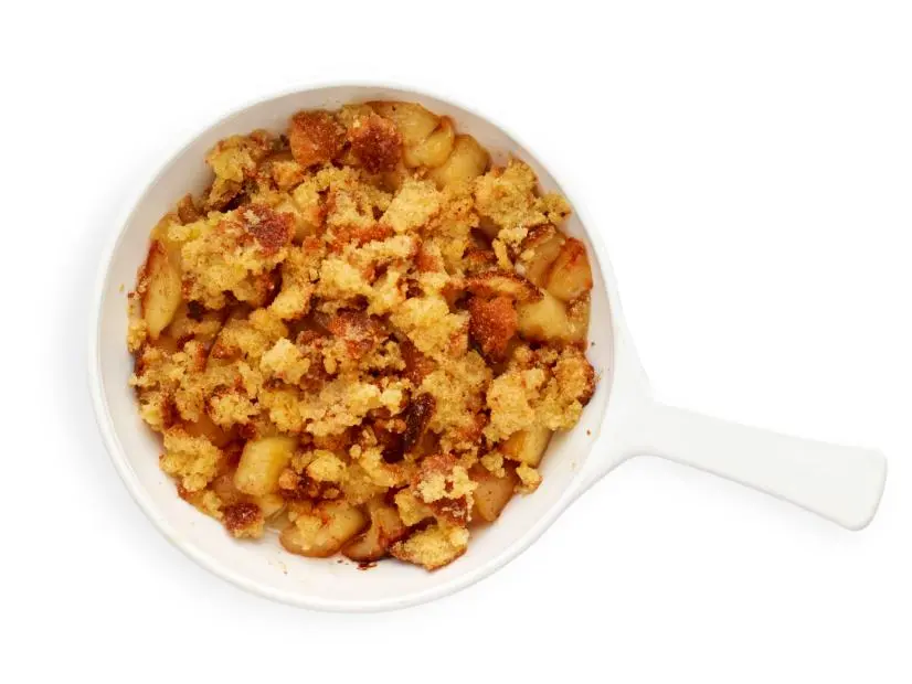 Apple Betty & Pizza Food Styling: Jamie KimmProp Styling: Marina Malchin