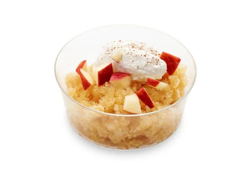 Apple-Pomegranate Salsa (bowl with chips) , Cider Granita (Bottom right) Food Styling: Jamie KimmProp Styling: Marina Malchin