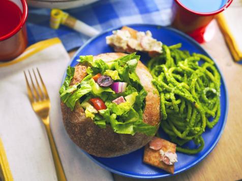 Salami Chopped Salad in Bread Bowls